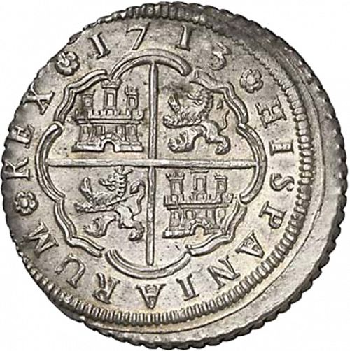 8 Reales Reverse Image minted in SPAIN in 1713J (1700-46  -  FELIPE V)  - The Coin Database