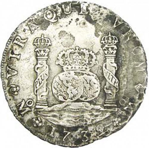 8 Reales Reverse Image minted in SPAIN in 1732 (1700-46  -  FELIPE V)  - The Coin Database
