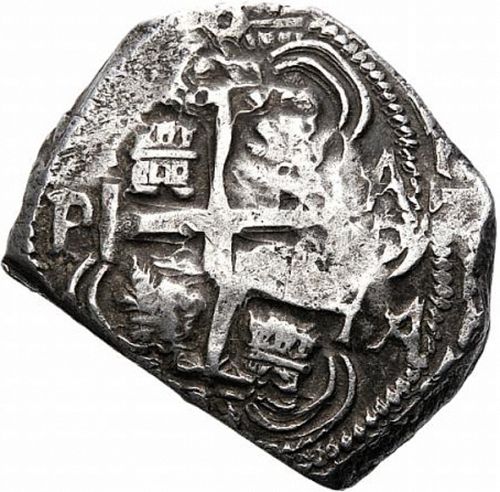 8 Reales Reverse Image minted in SPAIN in 1733YA (1700-46  -  FELIPE V)  - The Coin Database