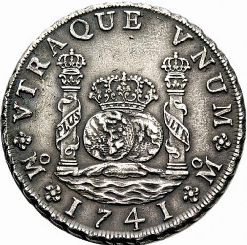 8 Reales Reverse Image minted in SPAIN in 1741MF (1700-46  -  FELIPE V)  - The Coin Database