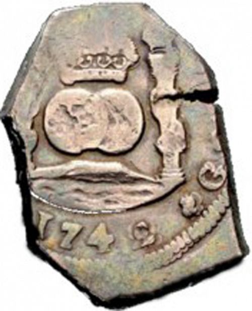 8 Reales Reverse Image minted in SPAIN in 1742J (1700-46  -  FELIPE V)  - The Coin Database