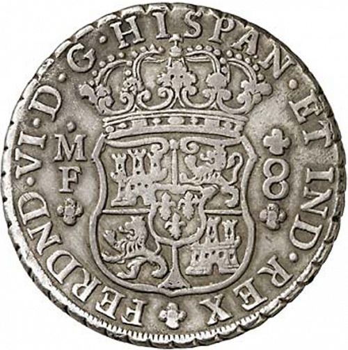 8 Reales Obverse Image minted in SPAIN in 1751MF (1746-59  -  FERNANDO VI)  - The Coin Database