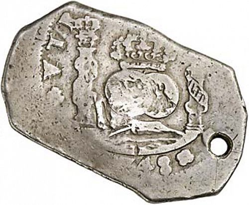 8 Reales Reverse Image minted in SPAIN in 1748J (1746-59  -  FERNANDO VI)  - The Coin Database