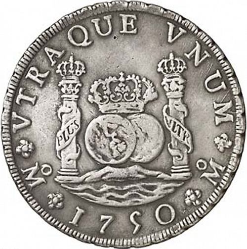 8 Reales Reverse Image minted in SPAIN in 1750MF (1746-59  -  FERNANDO VI)  - The Coin Database
