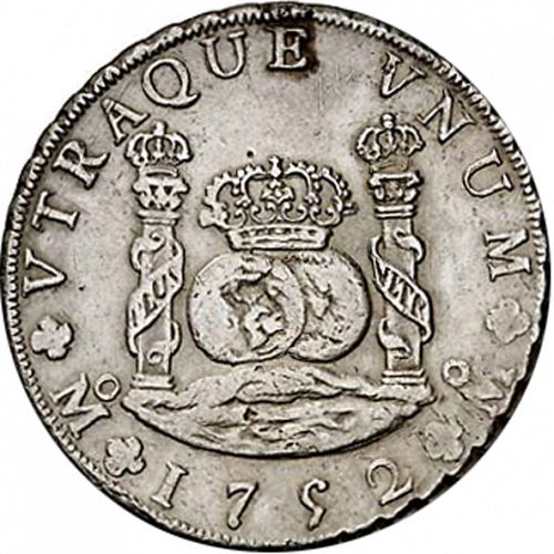 8 Reales Reverse Image minted in SPAIN in 1752MF (1746-59  -  FERNANDO VI)  - The Coin Database