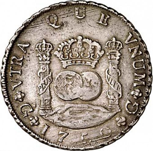 8 Reales Reverse Image minted in SPAIN in 1760P (1746-59  -  FERNANDO VI)  - The Coin Database