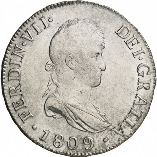 8 Reales Obverse Image minted in SPAIN in 1809CN (1808-33  -  FERNANDO VII)  - The Coin Database