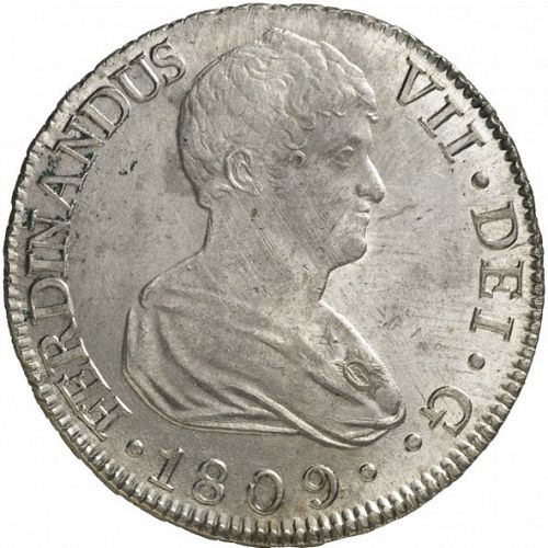 8 Reales Obverse Image minted in SPAIN in 1809CN (1808-33  -  FERNANDO VII)  - The Coin Database