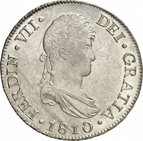 8 Reales Obverse Image minted in SPAIN in 1810CN (1808-33  -  FERNANDO VII)  - The Coin Database
