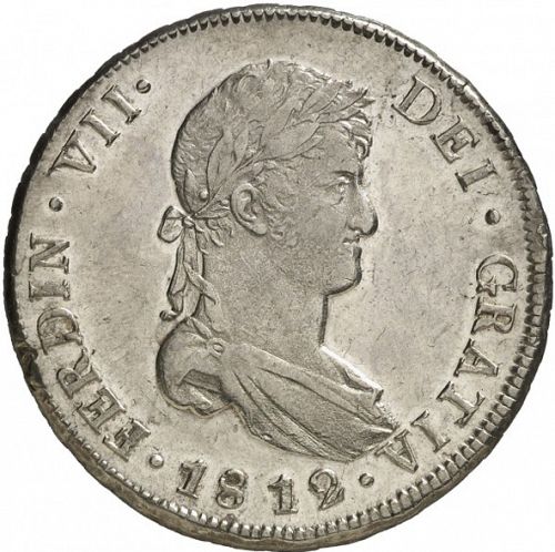 8 Reales Obverse Image minted in SPAIN in 1812FJ (1808-33  -  FERNANDO VII)  - The Coin Database