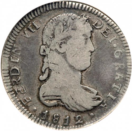 8 Reales Obverse Image minted in SPAIN in 1812MR (1808-33  -  FERNANDO VII)  - The Coin Database