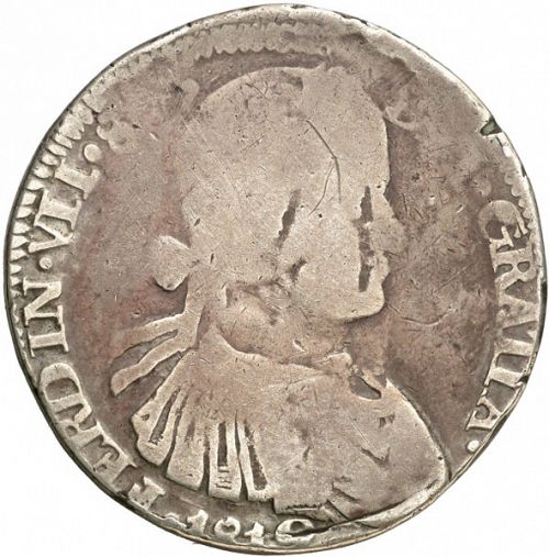 8 Reales Obverse Image minted in SPAIN in 1812 (1808-33  -  FERNANDO VII)  - The Coin Database