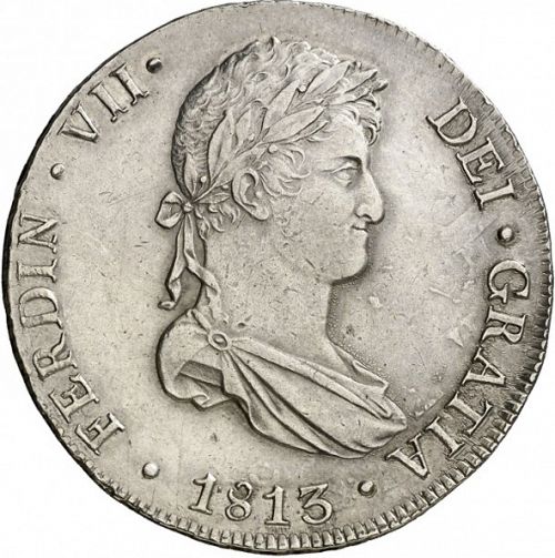 8 Reales Obverse Image minted in SPAIN in 1813JP (1808-33  -  FERNANDO VII)  - The Coin Database