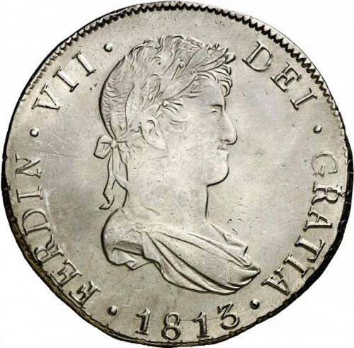 8 Reales Obverse Image minted in SPAIN in 1813M (1808-33  -  FERNANDO VII)  - The Coin Database