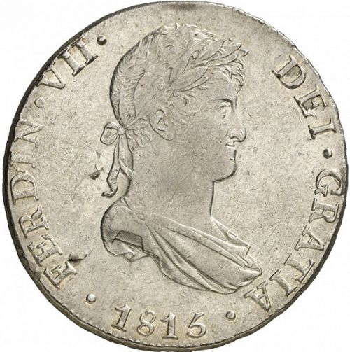 8 Reales Obverse Image minted in SPAIN in 1815JP (1808-33  -  FERNANDO VII)  - The Coin Database
