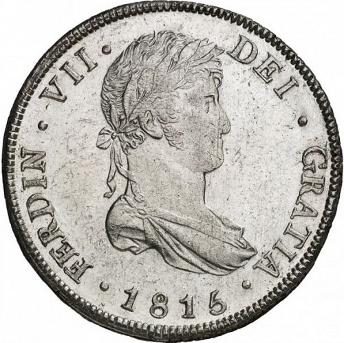 8 Reales Obverse Image minted in SPAIN in 1815M (1808-33  -  FERNANDO VII)  - The Coin Database