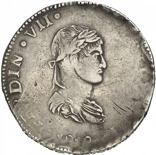 8 Reales Obverse Image minted in SPAIN in 1818RM (1808-33  -  FERNANDO VII)  - The Coin Database