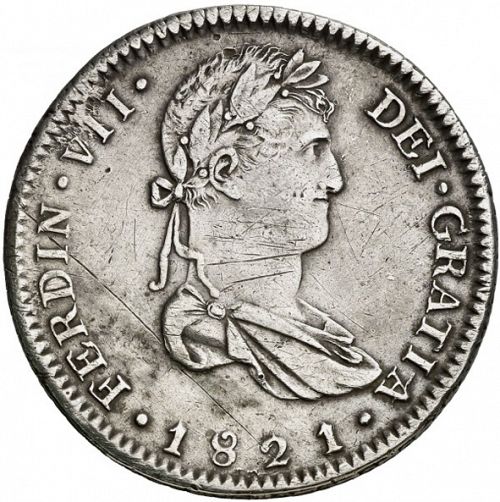 8 Reales Obverse Image minted in SPAIN in 1821FS (1808-33  -  FERNANDO VII)  - The Coin Database