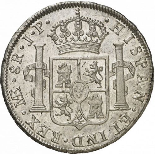 8 Reales Reverse Image minted in SPAIN in 1808JP (1808-33  -  FERNANDO VII)  - The Coin Database