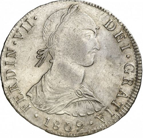 8 Reales Reverse Image minted in SPAIN in 1809JP (1808-33  -  FERNANDO VII)  - The Coin Database