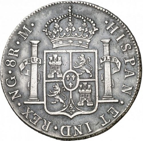 8 Reales Reverse Image minted in SPAIN in 1809M (1808-33  -  FERNANDO VII)  - The Coin Database