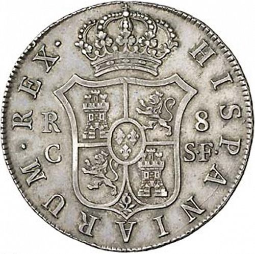 8 Reales Reverse Image minted in SPAIN in 1809SF (1808-33  -  FERNANDO VII)  - The Coin Database