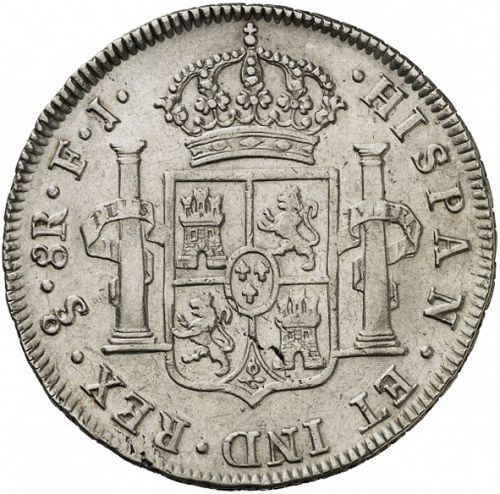 8 Reales Reverse Image minted in SPAIN in 1810FJ (1808-33  -  FERNANDO VII)  - The Coin Database