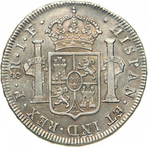 8 Reales Reverse Image minted in SPAIN in 1811JF (1808-33  -  FERNANDO VII)  - The Coin Database