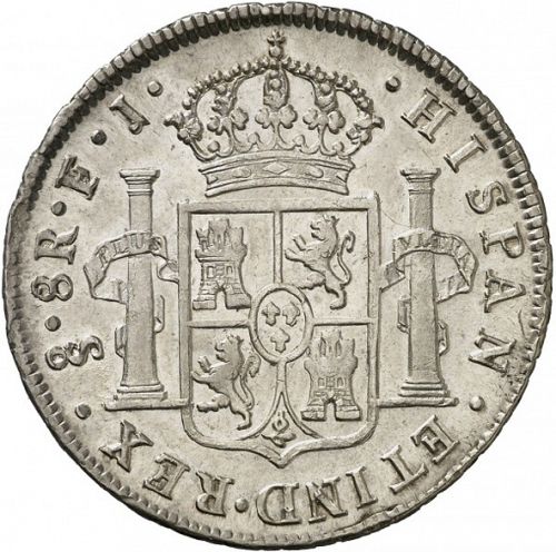 8 Reales Reverse Image minted in SPAIN in 1812FJ (1808-33  -  FERNANDO VII)  - The Coin Database