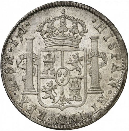 8 Reales Reverse Image minted in SPAIN in 1812JJ (1808-33  -  FERNANDO VII)  - The Coin Database