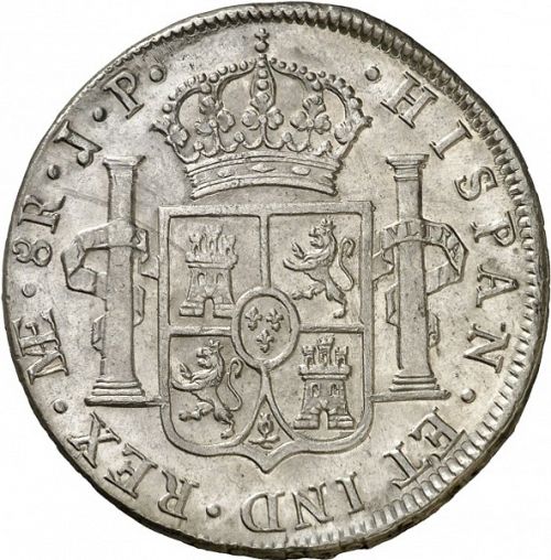 8 Reales Reverse Image minted in SPAIN in 1812JP (1808-33  -  FERNANDO VII)  - The Coin Database