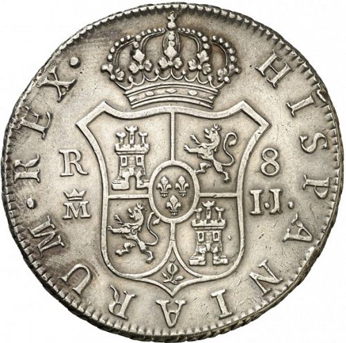 8 Reales Reverse Image minted in SPAIN in 1813IJ (1808-33  -  FERNANDO VII)  - The Coin Database