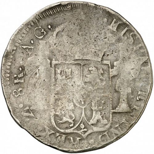 8 Reales Reverse Image minted in SPAIN in 1814AG (1808-33  -  FERNANDO VII)  - The Coin Database