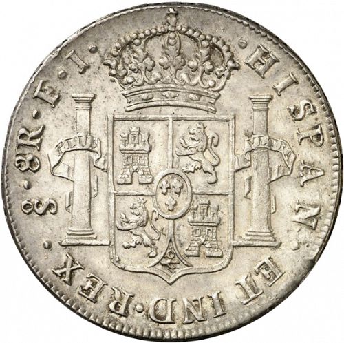 8 Reales Reverse Image minted in SPAIN in 1815FJ (1808-33  -  FERNANDO VII)  - The Coin Database