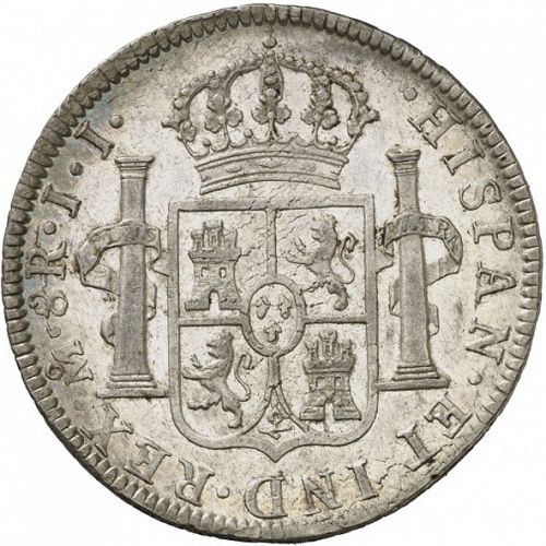 8 Reales Reverse Image minted in SPAIN in 1815JJ (1808-33  -  FERNANDO VII)  - The Coin Database