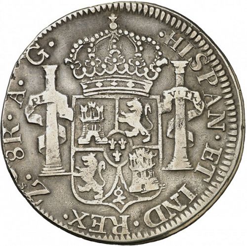 8 Reales Reverse Image minted in SPAIN in 1816AG (1808-33  -  FERNANDO VII)  - The Coin Database