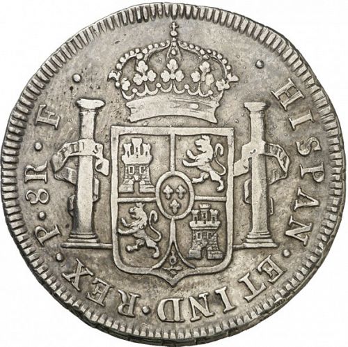 8 Reales Reverse Image minted in SPAIN in 1816F (1808-33  -  FERNANDO VII)  - The Coin Database