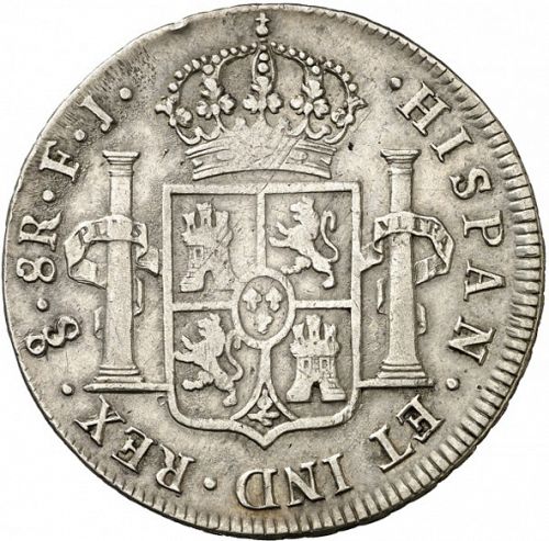 8 Reales Reverse Image minted in SPAIN in 1817FJ (1808-33  -  FERNANDO VII)  - The Coin Database