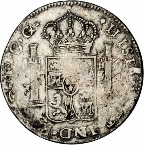 8 Reales Reverse Image minted in SPAIN in 1818CG (1808-33  -  FERNANDO VII)  - The Coin Database