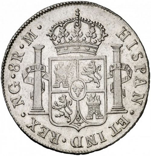 8 Reales Reverse Image minted in SPAIN in 1818M (1808-33  -  FERNANDO VII)  - The Coin Database