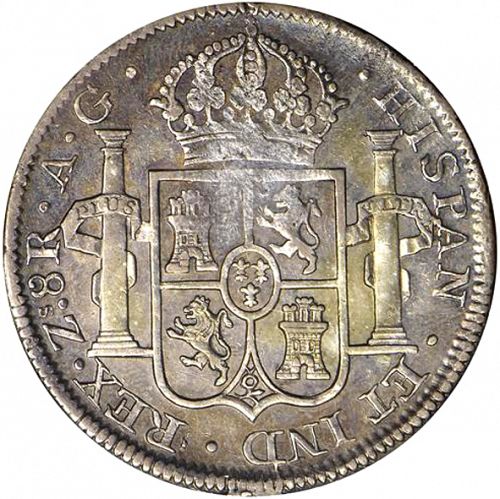 8 Reales Reverse Image minted in SPAIN in 1819AG (1808-33  -  FERNANDO VII)  - The Coin Database