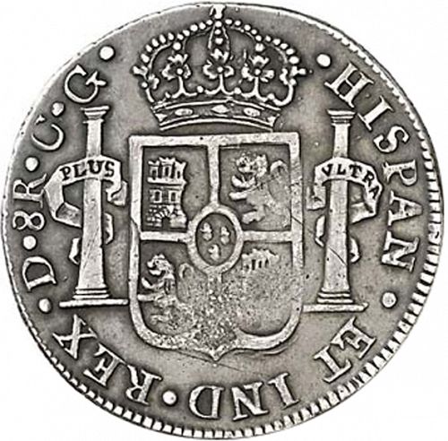 8 Reales Reverse Image minted in SPAIN in 1820CG (1808-33  -  FERNANDO VII)  - The Coin Database