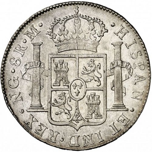 8 Reales Reverse Image minted in SPAIN in 1820M (1808-33  -  FERNANDO VII)  - The Coin Database