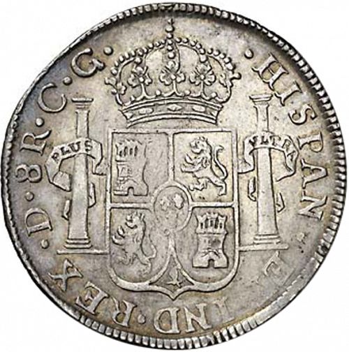 8 Reales Reverse Image minted in SPAIN in 1822CG (1808-33  -  FERNANDO VII)  - The Coin Database