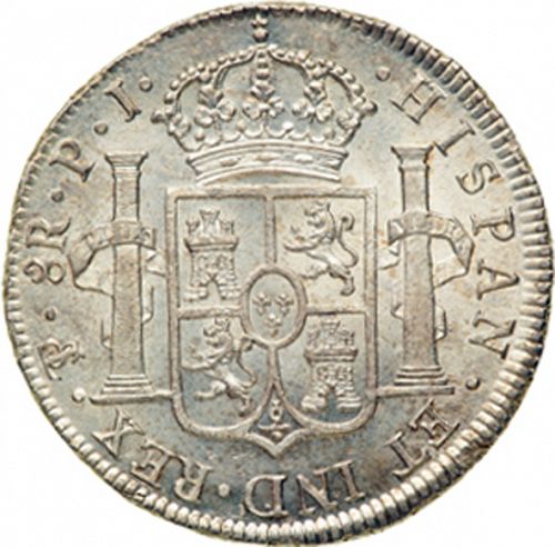 8 Reales Reverse Image minted in SPAIN in 1823PJ (1808-33  -  FERNANDO VII)  - The Coin Database
