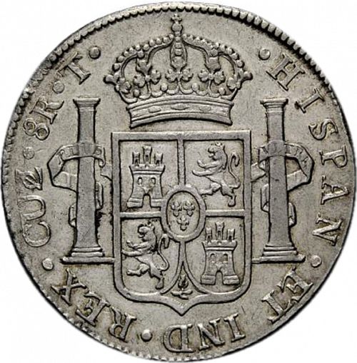 8 Reales Reverse Image minted in SPAIN in 1824T (1808-33  -  FERNANDO VII)  - The Coin Database