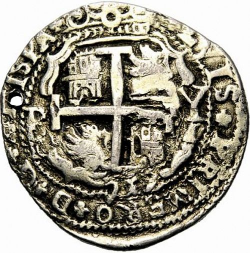 8 Reales Reverse Image minted in SPAIN in 1725Y (1724  -  LUIS I)  - The Coin Database