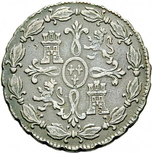 8 Maravedies Reverse Image minted in SPAIN in 1777 (1759-88  -  CARLOS III)  - The Coin Database