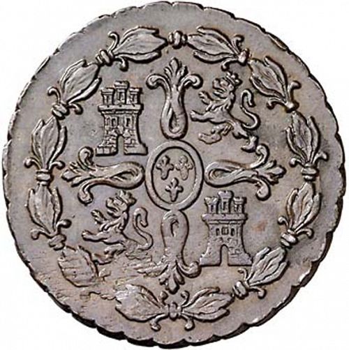 8 Maravedies Reverse Image minted in SPAIN in 1785 (1759-88  -  CARLOS III)  - The Coin Database