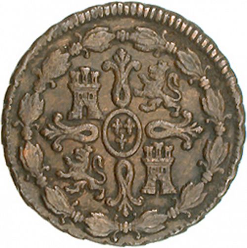 8 Maravedies Reverse Image minted in SPAIN in 1797 (1788-08  -  CARLOS IV)  - The Coin Database